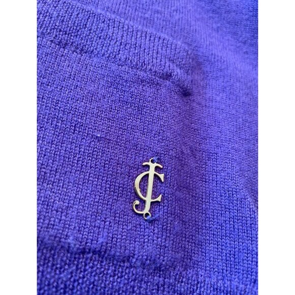 Juicy Couture Purple Bow Back Cardigan XS Sweater 100% Wool Cottagecore Bows Y2K - Picture 9 of 14